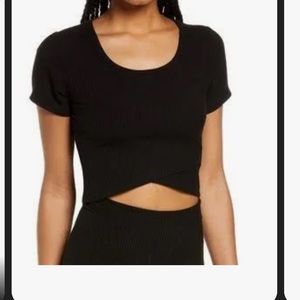 Year of ours joy baby tee ribbed crop t shirt